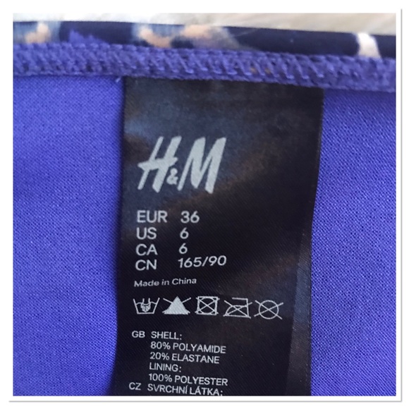 H&M Blue Leopard Print Gold Hardware Bikini Set - Picture 10 of 10